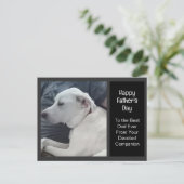 パパ・コンパニオン父の日のかわいい犬の写真 シーズンポストカード (スタンド正面)