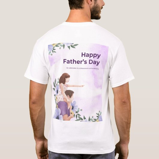 パパ：コーヒーと愛で動く Tシャツ (裏面)