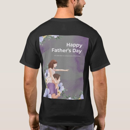 パパ：コーヒーと愛で動く Tシャツ (裏面)