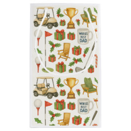 パパ・ゴルファー向けのゴルフクリスマスギフト スモールペーパーバッグ