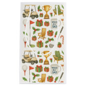 パパ・ゴルファー向けのゴルフクリスマスギフト スモールペーパーバッグ (正面)