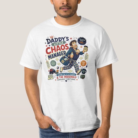 パパ - サイズを選んでください Tシャツ (正面)