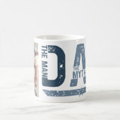 パパ・ザ・マン・ザ・ミス・ザ・レジェンド オーダーメイド フォト コーヒーマグカップ (中央)