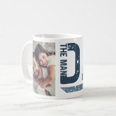 パパ・ザ・マン・ザ・ミス・ザ・レジェンド カスタム写真 コーヒーマグカップ (正面左)