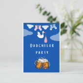 パパ・シャワーおむつダドシェル、ビールパーティー インビテーションポストカード (スタンド正面)