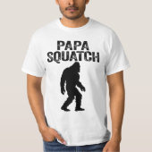 パパ・スクウォッチ ビッグフット おもしろパパ プレゼント 父の日 Tシャツ (正面)
