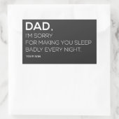 パパ、ステッカーとラベルを貼ってごめんなさい 長方形シール (バッグ)