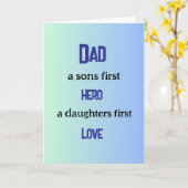 パパ、ソンズファースト・ヒーロー、娘ファースト・ラブ カード (黄色い花)