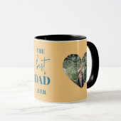 パパ&チャイルドフォトマグカップ – ハートフレーム最高のパパEver マグカップ (正面右)