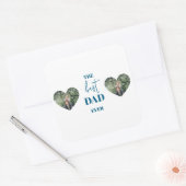 パパ&チャイルドフォト – ハートフレーム最高のパパEver スクエアシール (封筒)