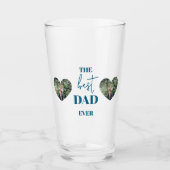 パパ&チャイルドフォト – ハートフレーム最高のパパEver タンブラーグラス (正面)