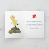 パパ&チャイルド魚釣りデイイラストレーションファーザーズ・デイ カード (内部)