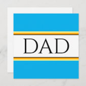 パパ テキスト ファン 空の青 白 オレンジ 黒 ストライプ シーズンカード (正面/裏面)