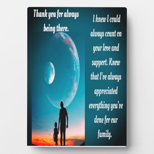 パパ・デ感動的スの心カスタムのこもった贈り物 フォトプラーク (正面)