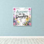 パパ&ドーターギフト | 娘素晴らしの芸術のように キャンバスプリント (インサイチュ (ウッドフロア))
