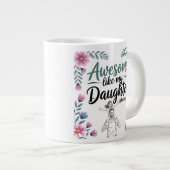 パパ&ドーターギフト | 娘素晴らしの芸術のように ジャンボコーヒーマグカップ (正面右)