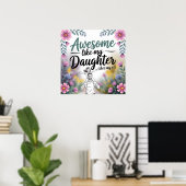 パパ&ドーターギフト | 娘素晴らしの芸術のように ポスター (ホームオフィス)