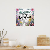 パパ&ドーターギフト | 娘素晴らしの芸術のように ポスター (キッチン)