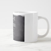 パパ&ドーターチョークアートパーソナライズされた記念 ジャンボコーヒーマグカップ (右)