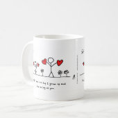 パパ-ハートおよびすべて…大きい愛 コーヒーマグカップ (正面左)