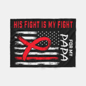 パパ ハート病 Awareness Month 製品 アメリカ フリースブランケット (正面(横))