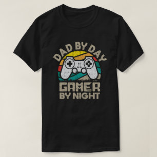 パパ·バイ·デイゲーマー·バイ·ナイト·ビデオ·ゲーマー·ギフト·ゲーム Tシャツ