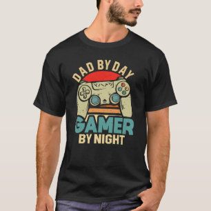 パパ·バイ·デイゲーマー·バイ·ナイト·ビデオ·ゲーマー·ギフト·ゲーム Tシャツ