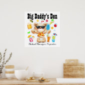 パパ/バー/マンケーブカクテルポスター ポスター (キッチン)