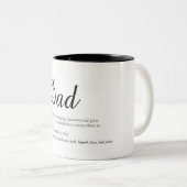 パパ,パパ,父の定義スクリプトおもしろい ツートーンマグカップ (正面右)