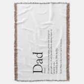 パパ，パパ，父の定義，白黒 スローブランケット (正面縦)