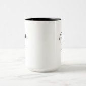 パパ ブラック&ホワイト モダン 年の刻印 お披露目ギフト マグカップ (中央)