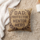 パパ：プロテクター、メンター、ヒーロー：刻印イメージ クッション (ブランケット)