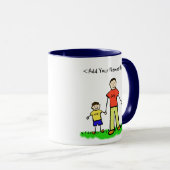 パパ&マイリトルボーイマグ(名前をカスタムする) マグカップ (正面右)