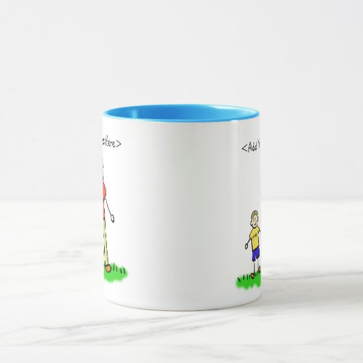 パパ&マイリトルボーイマグ(名前をカスタムする) マグカップ (中央)