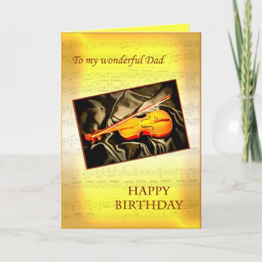 パパ、ミュージカル付きの誕生日カード カード (正面)