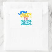 パパ・ユー・ロック 長方形シール (バッグ)