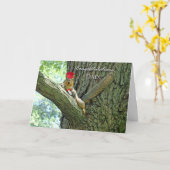 パパ・リスの卒業おめでとう カード (黄色い花)