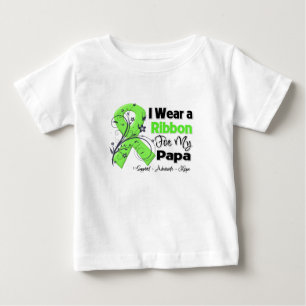 パパ-リンパ腫のリボン ベビーTシャツ