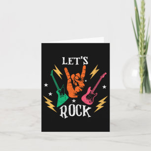 パパ ロックしようよ ギター ギタリスト ロックンロール 父の日のプレゼントに最適！ カード