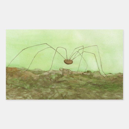 パパ・ロング・レッグ 長方形シール (正面)