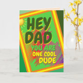 パパ – ワンダカッコいいード カード (黄色い花)