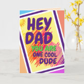 パパ - ワン クール デュード カード (黄色い花)