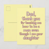 パパ 一人前の男になる方法を教えてくれてありがとう ポストカード (正面/裏面)