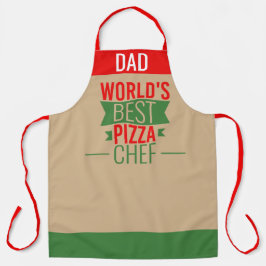 パパ – 世界のピザシェフ最高の – タンのトリコロール エプロン