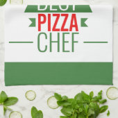 パパ – 世界の最高のピザシェフ – 赤い緑 キッチンタオル (折り畳み)