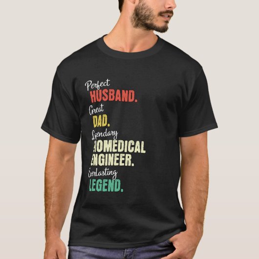 パパ 主人 生物医学エンジニア Tシャツ (正面)