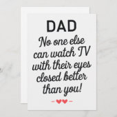 パパ 他の誰も目を閉じてテレビを見ることはできない シーズンカード (正面/裏面)