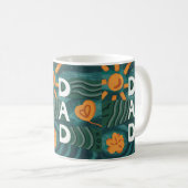 パパ – 全国パパ鑑賞日グリーン コーヒーマグカップ (正面右)