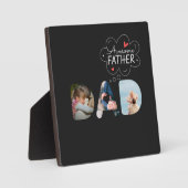 パパ 切り抜き 3 枚 写真 コラージュ オーダーメイド ギフト プラーク (正面)