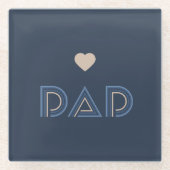 パパ、名誉の柱 ガラスコースター (正面)